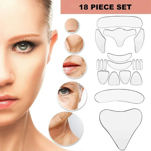 Silicone Anti-Wrinkle Pads – Reusable Face, Neck & Forehead Lift